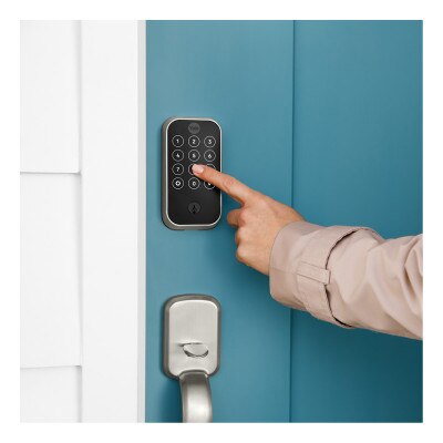 Yale Pro 2 Keyed Touchscreen Keypad Lock, Bluetooth with Wi-Fi Connect Bridge, Satin Nickel